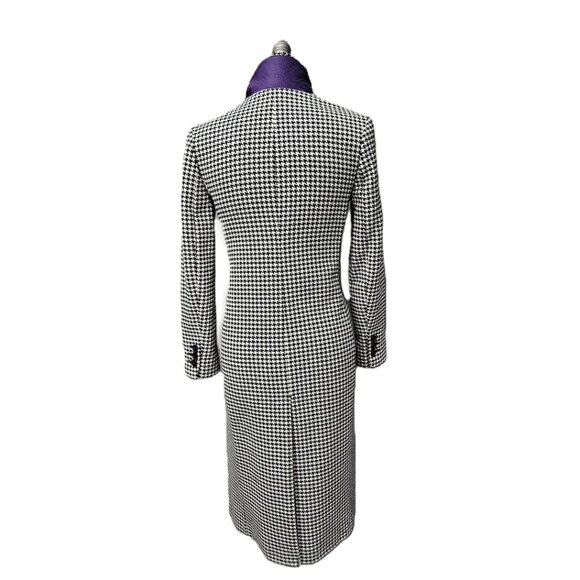 Banana Republic Checked Black and White Overcoat - Picture 2 of 5